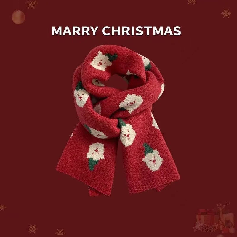 Christmas Tree Patterned Winter Neck Scarf