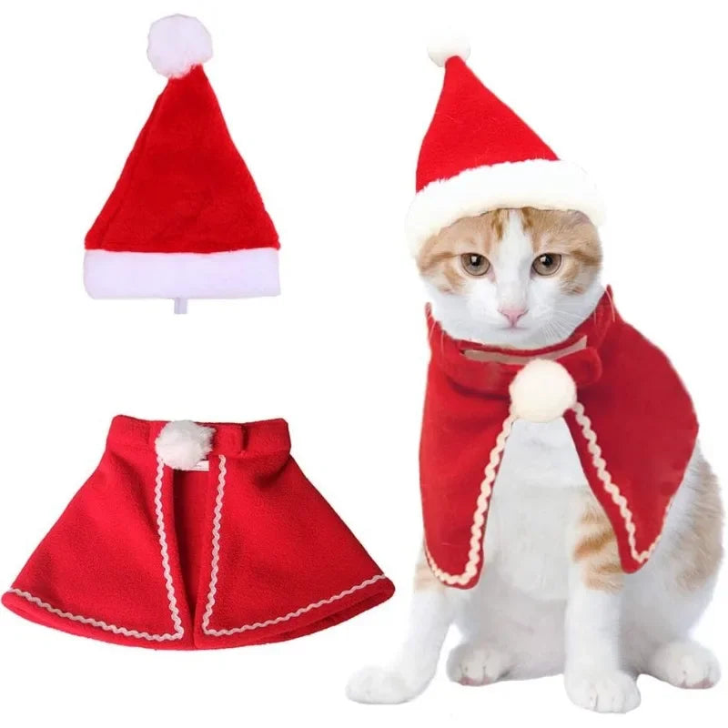 Christmas Pet Cloak Dress Up Apparel