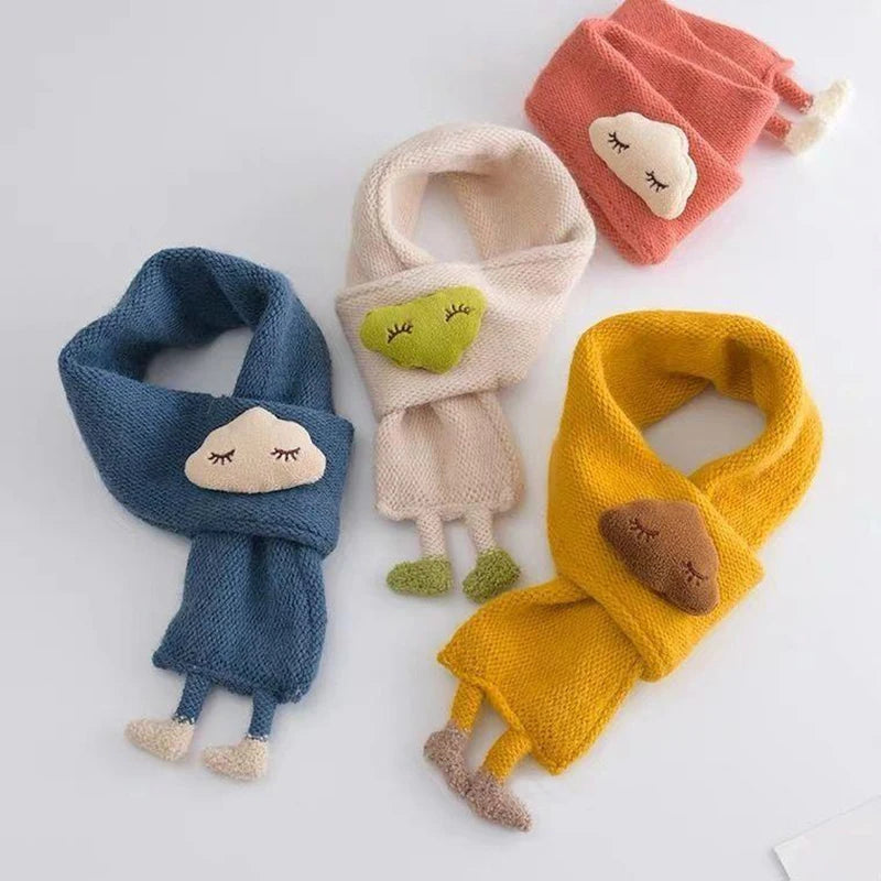 Cute Cloud 3D Doll Baby Knitted Neckerchief - 1 to 5 year