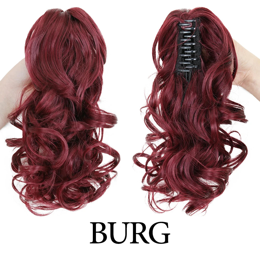 Synthetic 11" Short Curly Ponytail Claw Clip-on Ponytail