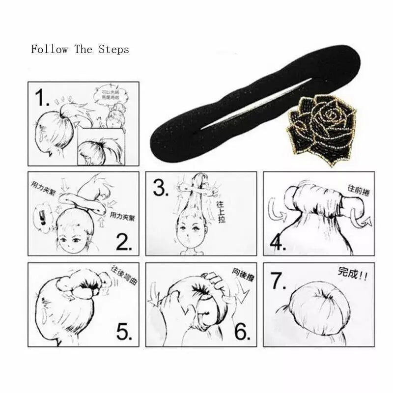 Hair Bun Formers Flower Bud Braiding Tool Magic Hair Styling Rod
