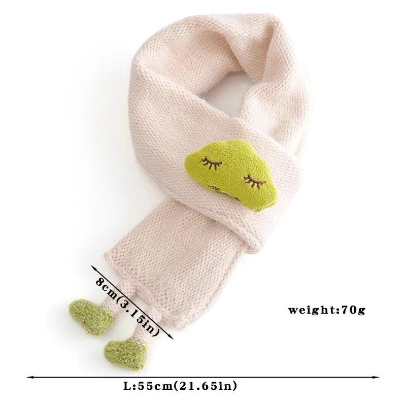 Cute Cloud 3D Doll Baby Knitted Neckerchief - 1 to 5 year