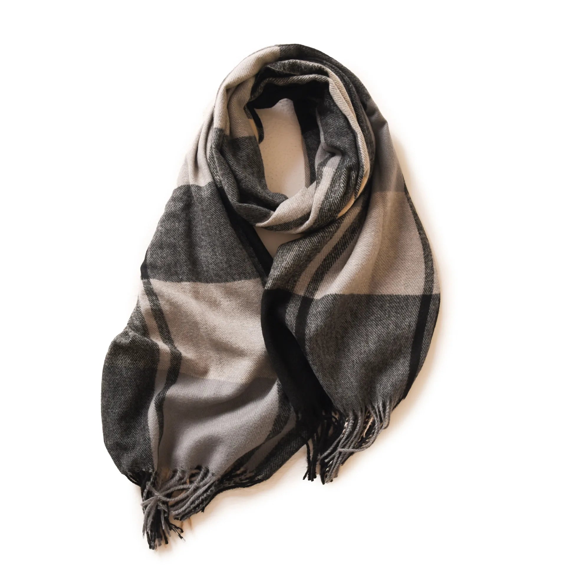 Men's Fashion Winter Scarf  With Tassel Cashmere Wrap