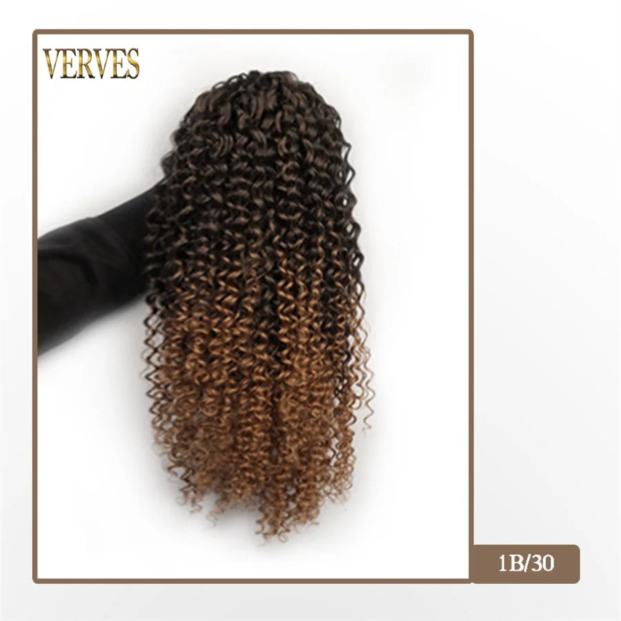 Synthetic Drawstring Puff Afro Curly 16 Inch Ponytail