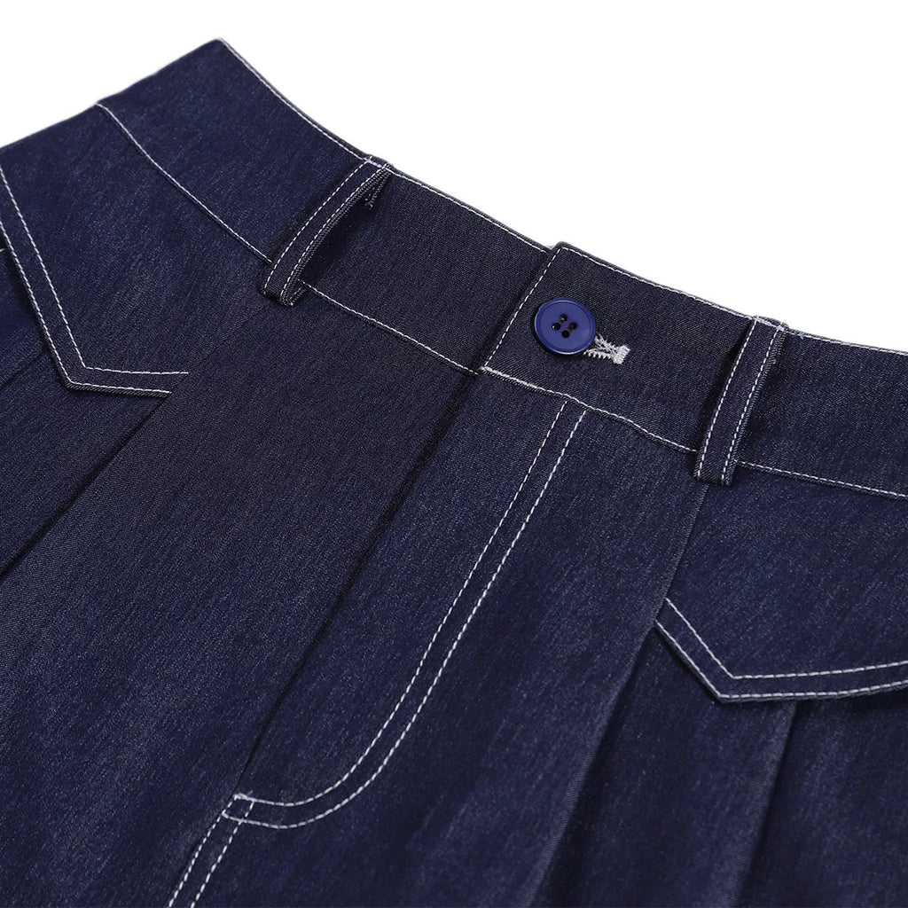 LOUIS YAO  Knee Length Jean Skirt