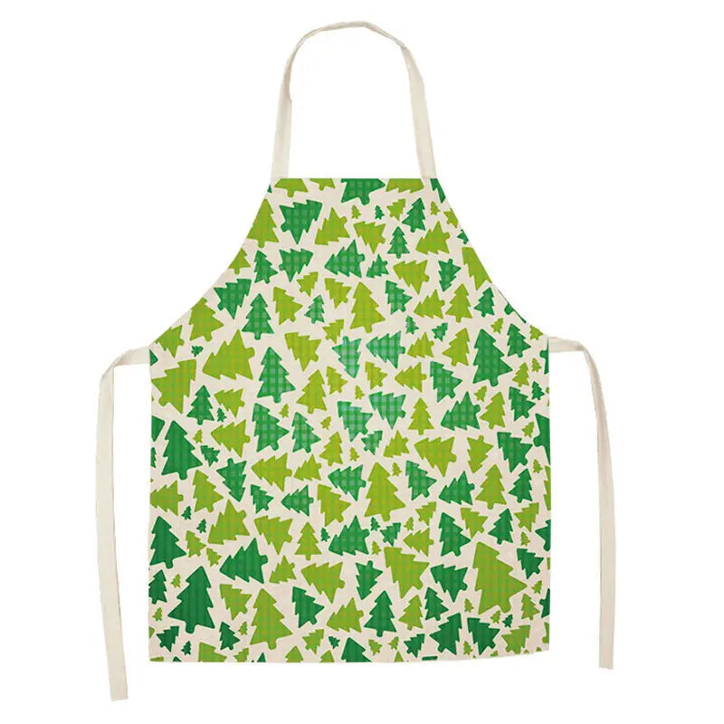 Matching Parent & Child Christmas Linen Blend Apron