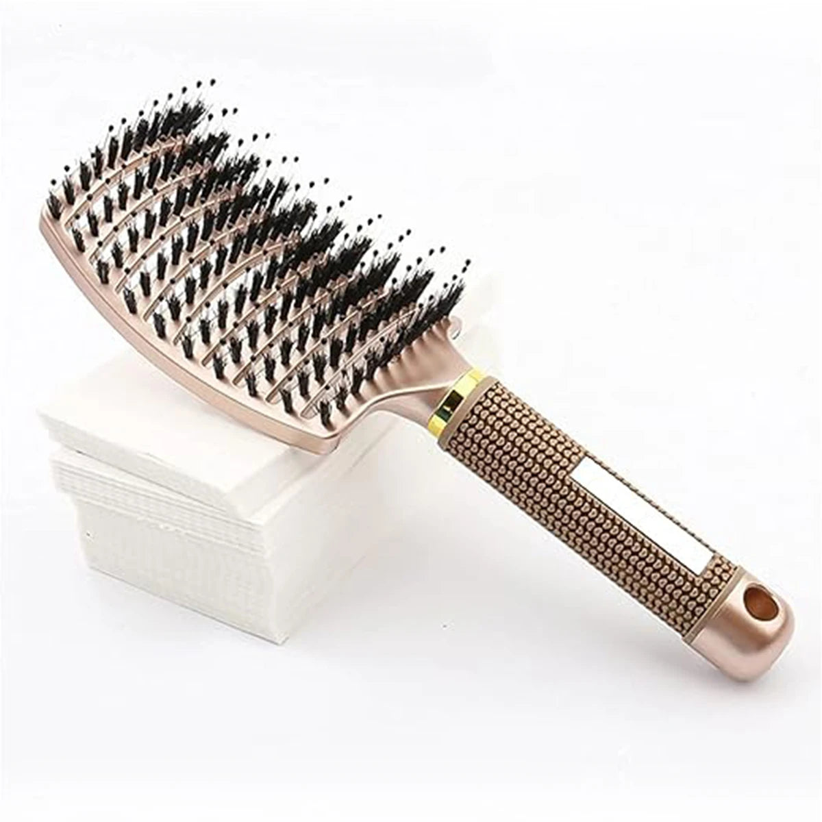Boar Bristle Nylon Detangler Hair Brush & Scalp Massage Comb