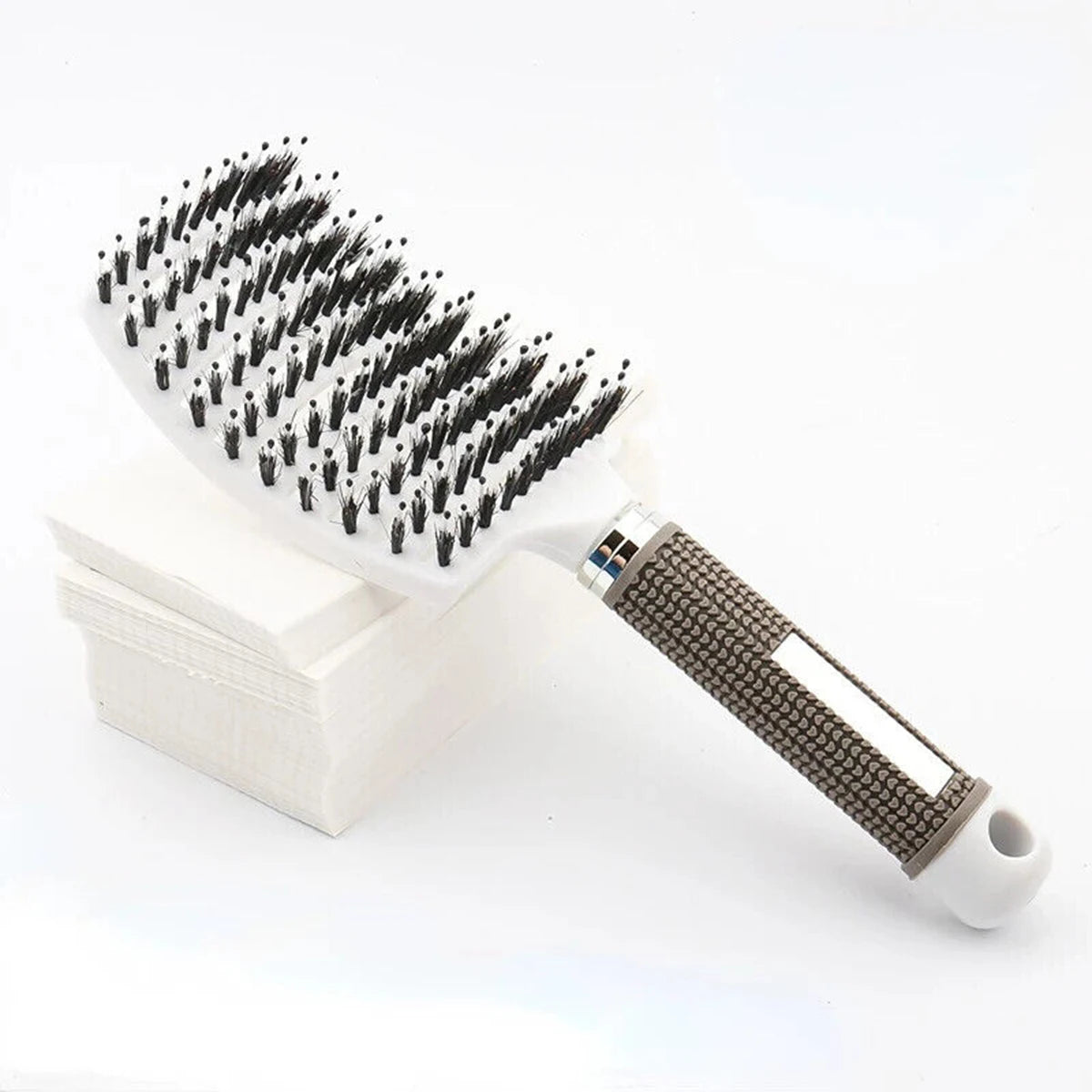 Boar Bristle Nylon Detangler Hair Brush & Scalp Massage Comb