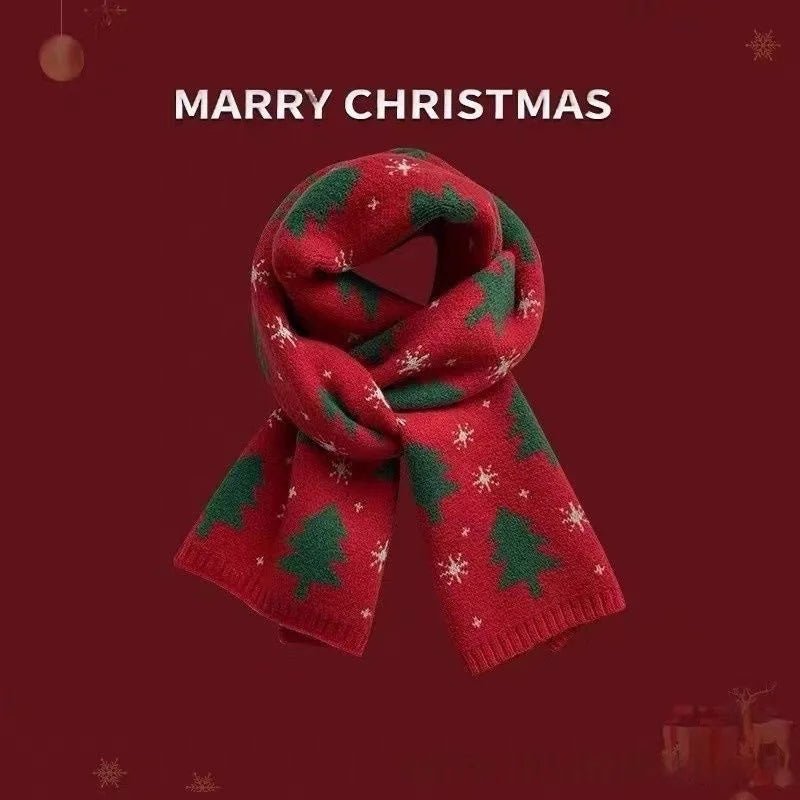 Christmas Tree Patterned Winter Neck Scarf