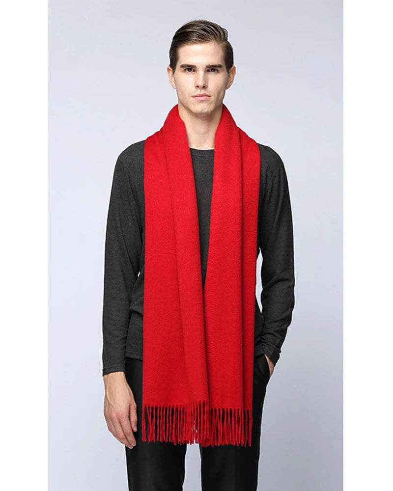 Men's Fashion Winter Scarf  With Tassel Cashmere Wrap