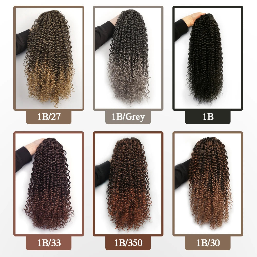 Synthetic Drawstring Puff Afro Curly 16 Inch Ponytail