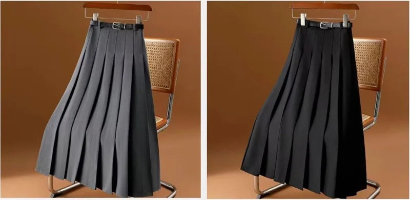 Women's Long Casual Pleated Skirt