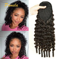 Curly Human Hair Ponytail Clip-Ins Drawstring with Spiral Curls