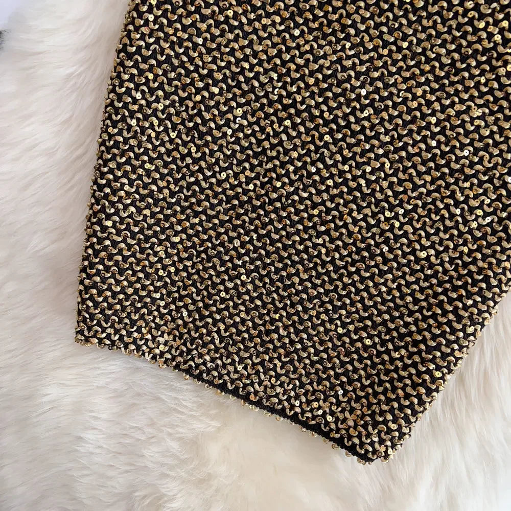 Stylish Sequin Formal Fitting Office Skirt