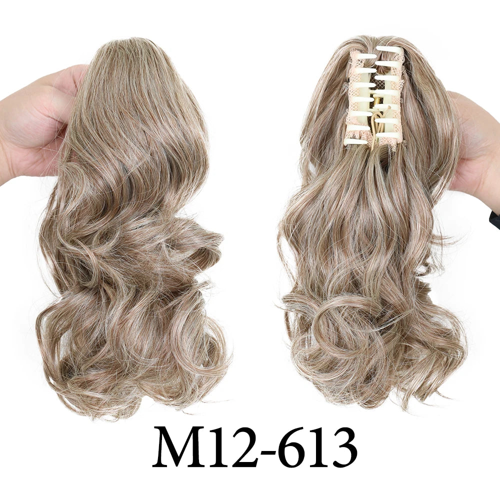 Synthetic 11" Short Curly Ponytail Claw Clip-on Ponytail