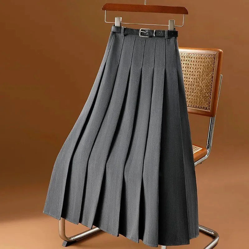 Women's Long Casual Pleated Skirt