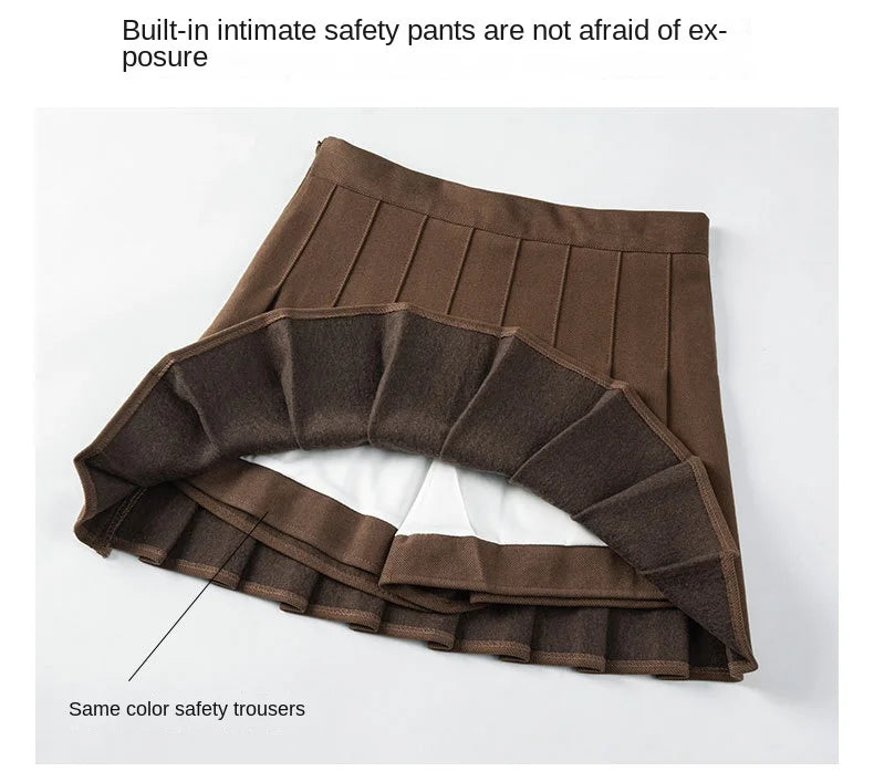 Pleated High Waisted Winter Skirt