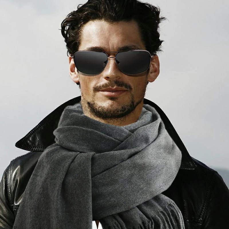 Men's Fashion Winter Scarf  With Tassel Cashmere Wrap