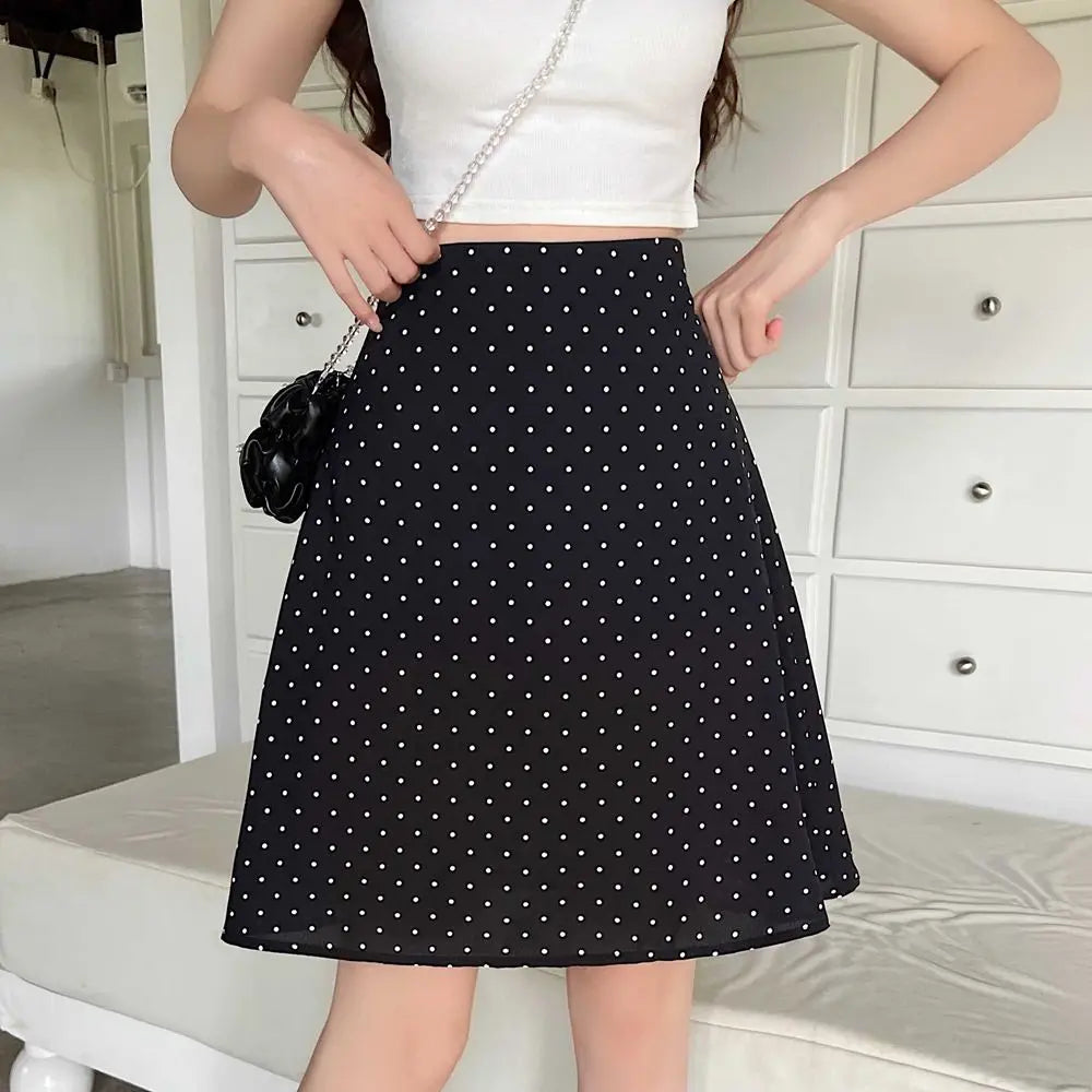 Skirts For Women High Waist Midi Woman Skirt Red Chic And Elegant Summer 2025 Streetwear Trend Stylish Modest Y2k Vintage Luxury