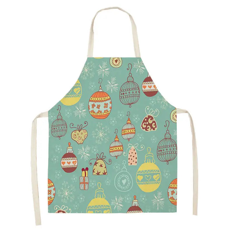 Matching Parent & Child Christmas Linen Blend Apron