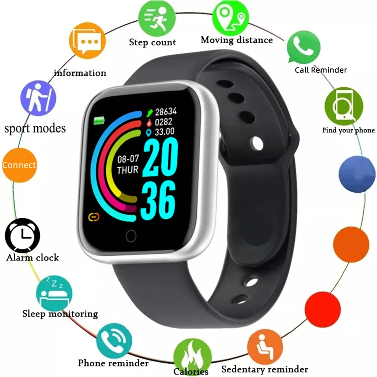 Men's Android IOS Smartwatch with Fitness Monitor