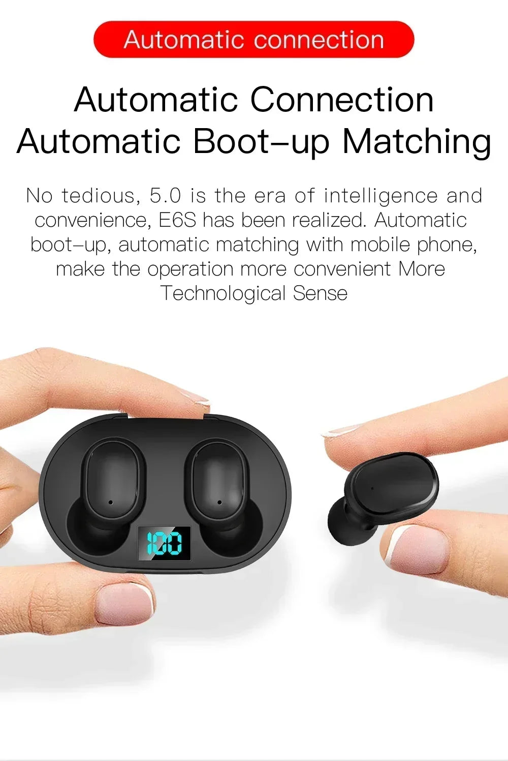 Bluetooth Earphones Noise Cancelling Wireless Earbuds with Microphone