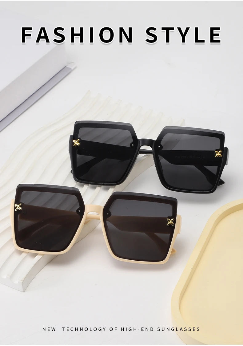 Niche Exquisite Square Sun Glasses - Protective Glasses UV400