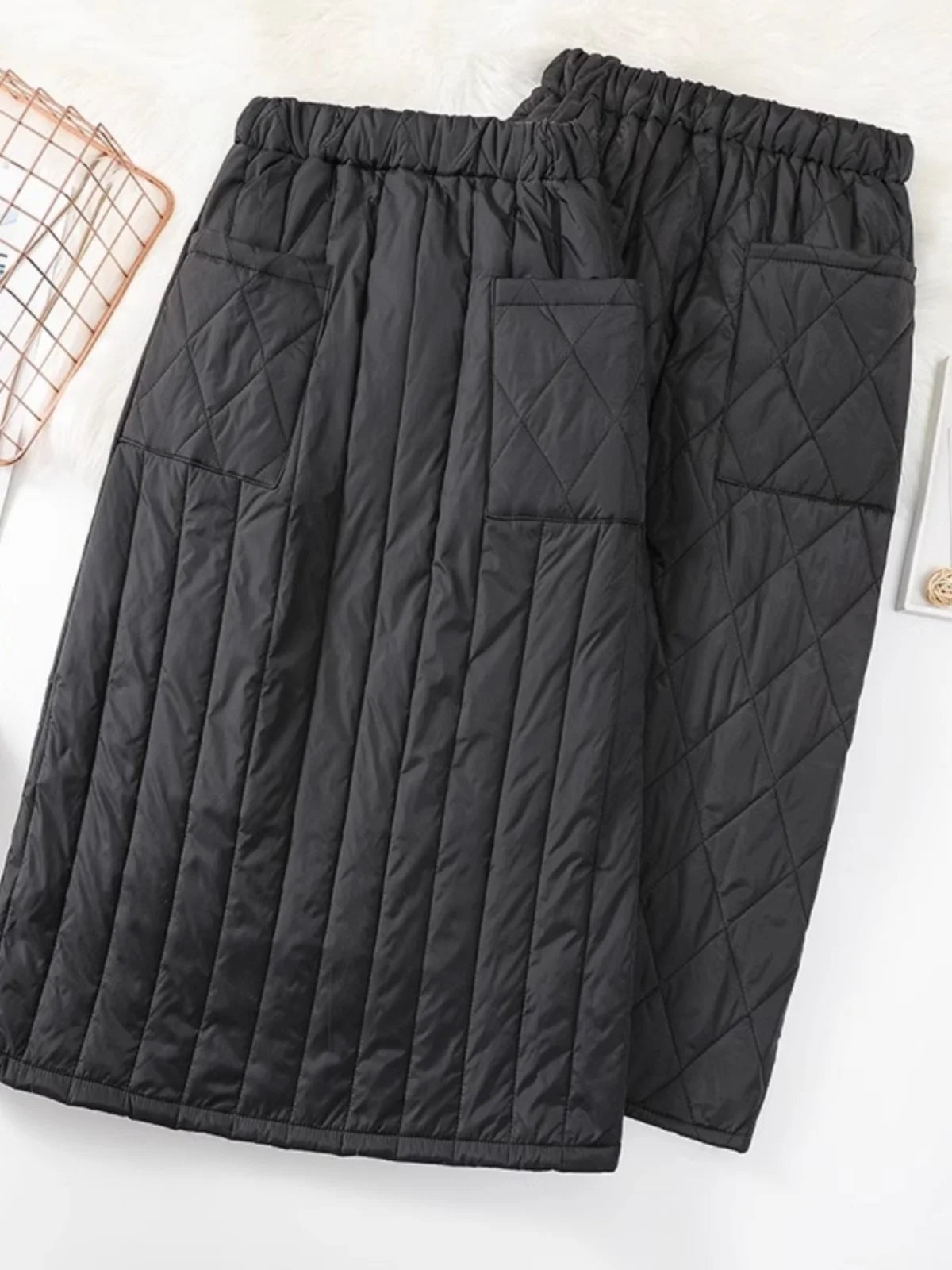 Windproof Cotton High Waist Women's A-Line Skirt
