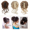 10" Synthetic Curly Wavy Hair - Messy Bun Chignon Claw Clip