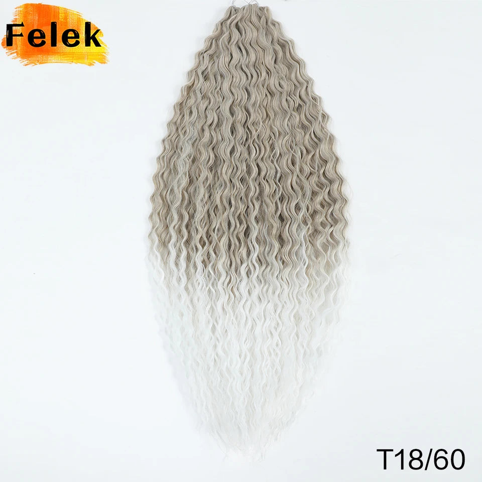 3Pcs Synthetic Ariel Water Wave Twist Curl Braiding Hair