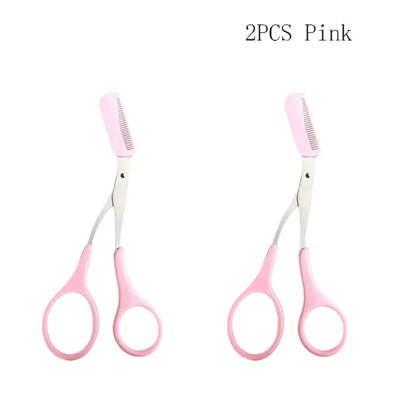4pc Stainless Steel Eyebrow Shaping Scissors with Comb