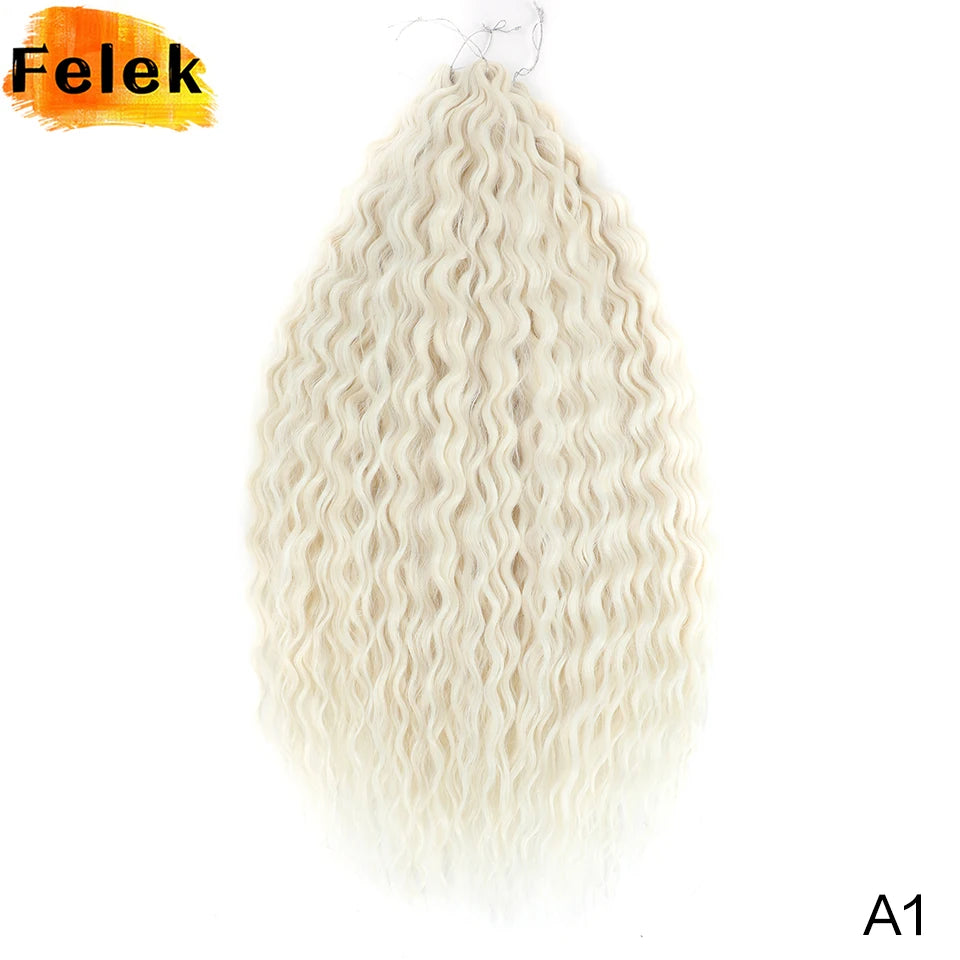 3Pcs Synthetic Ariel Water Wave Twist Curl Braiding Hair