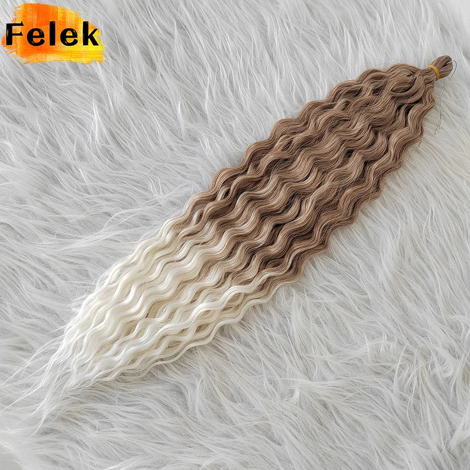 3Pcs Synthetic Ariel Water Wave Twist Curl Braiding Hair