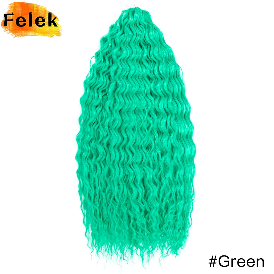 3Pcs Synthetic Ariel Water Wave Twist Curl Braiding Hair