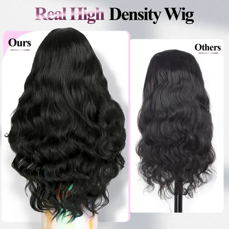 18" Body Wave V Part Human Hair Wig - Brazilian Hair Natural Color