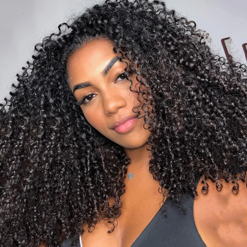 100% Virgin Raw Burmese Pixie Deep Kinky Curly Human Hair Bundles