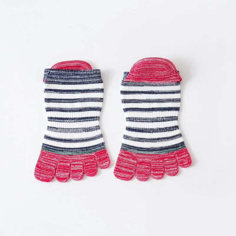 Low Cut Ankle Cotton Toe Socks