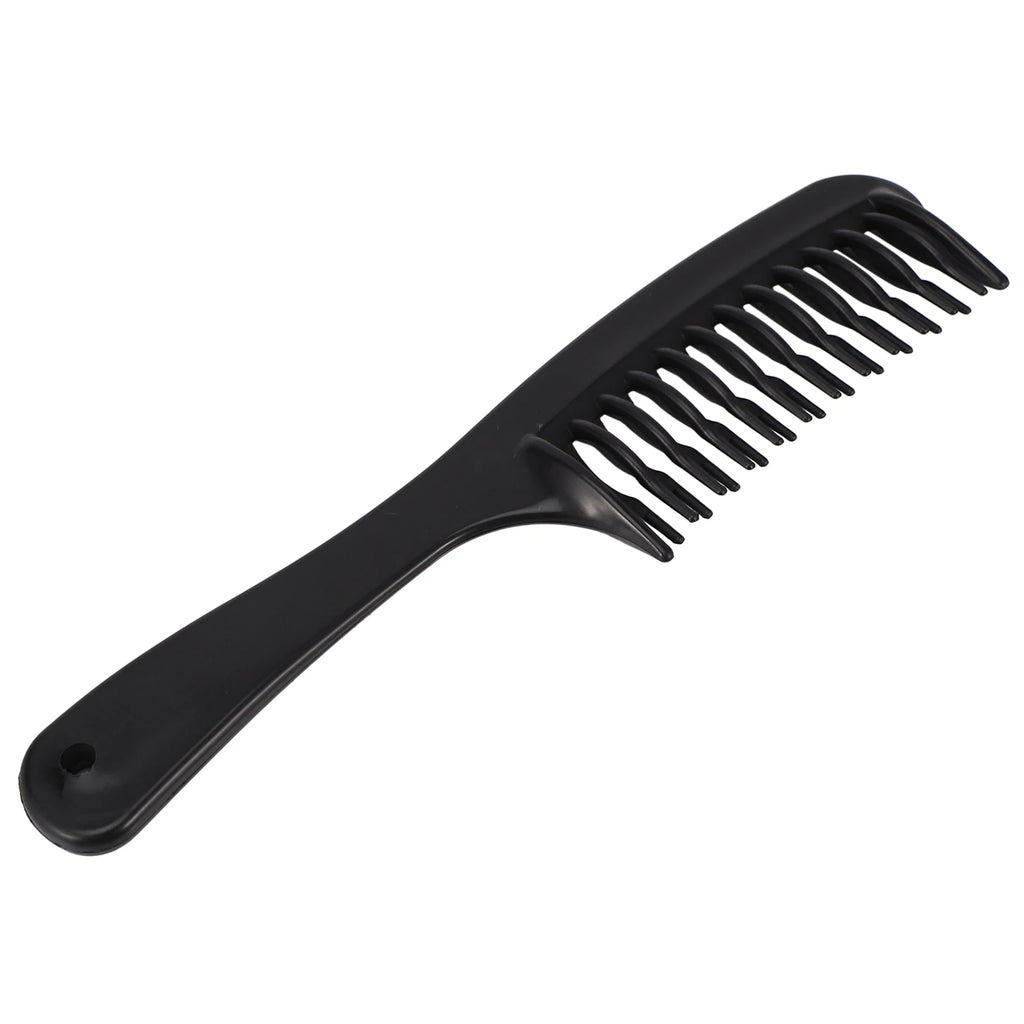 Black Double Row Tooth Detangler Hair Comb