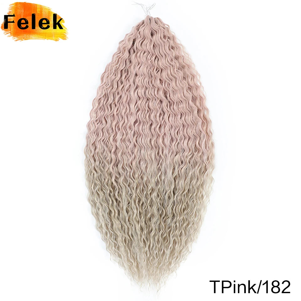 3Pcs Synthetic Ariel Water Wave Twist Curl Braiding Hair