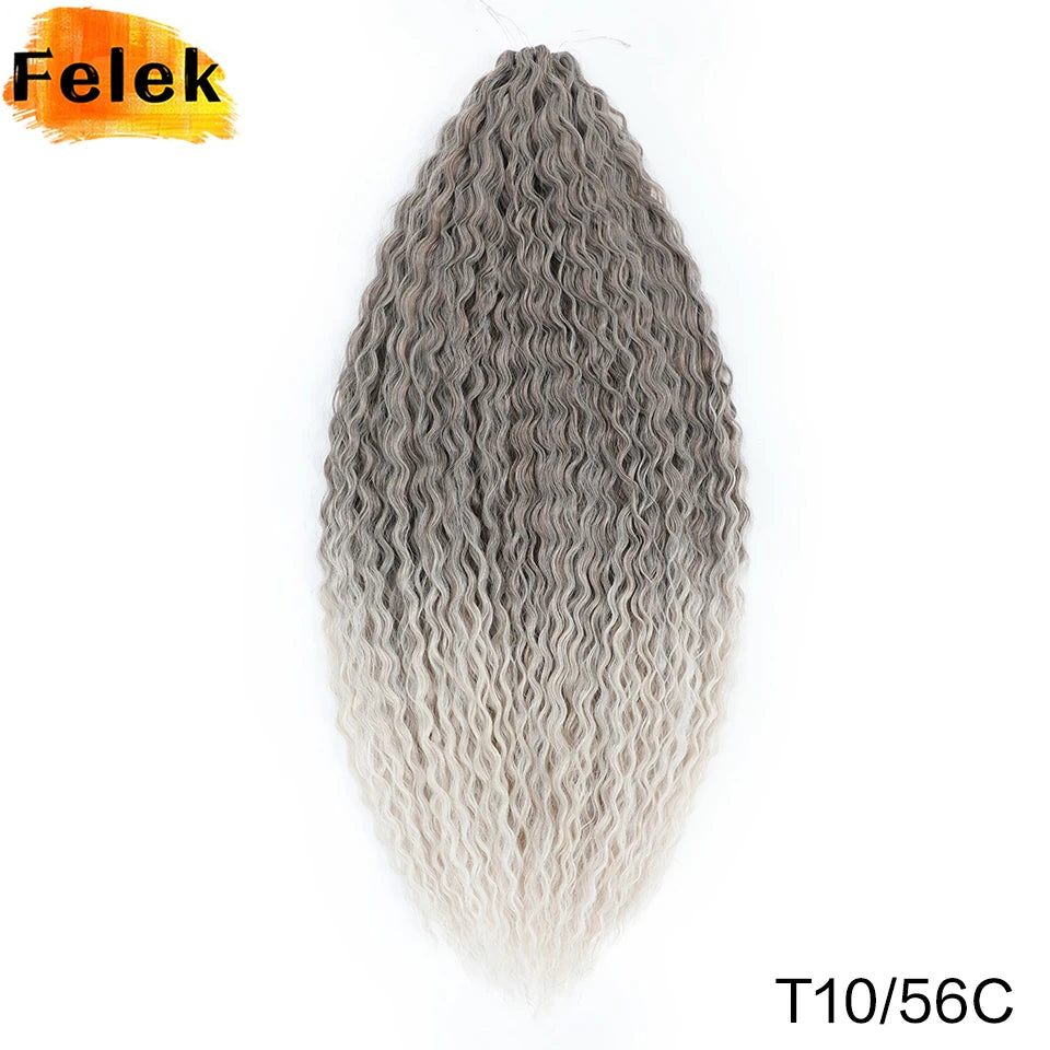 3Pcs Synthetic Ariel Water Wave Twist Curl Braiding Hair