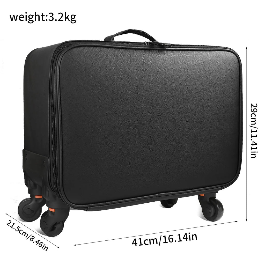 2-in-1 Cosmotology Organizer Travel Case  Train with Detachable Wheels