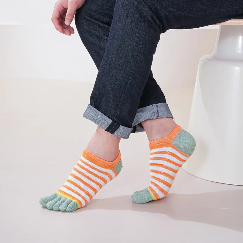 Low Cut Ankle Cotton Toe Socks