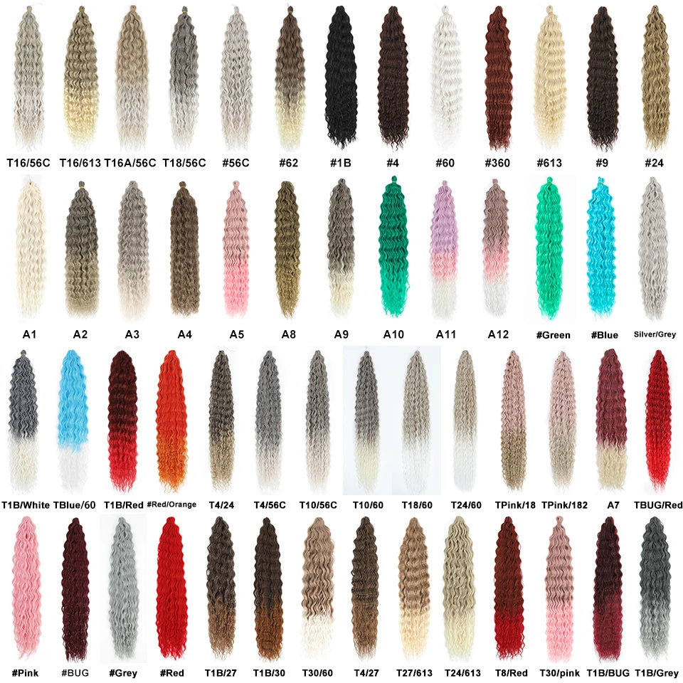 3Pcs Synthetic Ariel Water Wave Twist Curl Braiding Hair