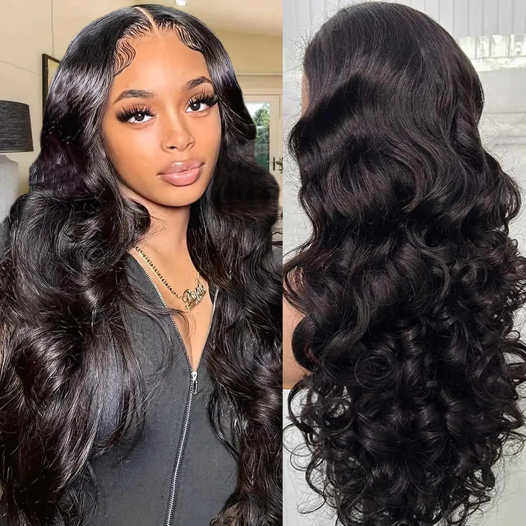 Lace Closure Human Hair Wear and Go Glueless Wig -  Frontal