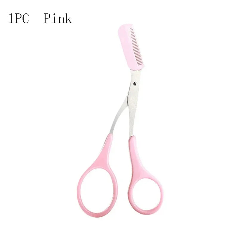 4pc Stainless Steel Eyebrow Shaping Scissors with Comb