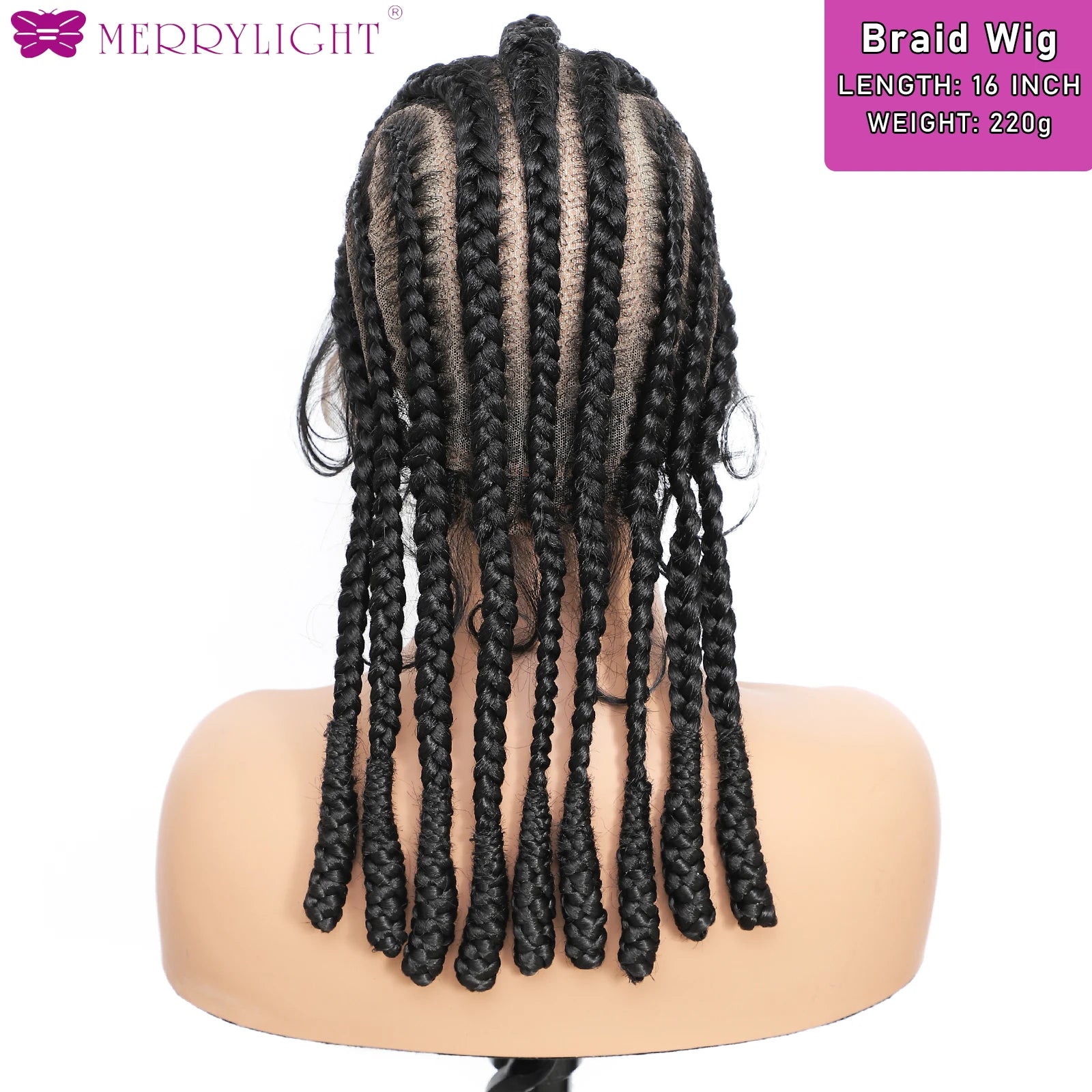 Cornrow Braided Knotless Lace Front Synthetic Wig