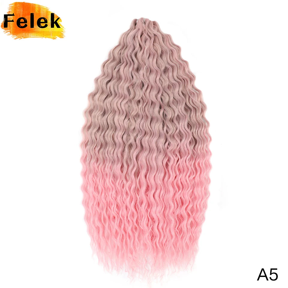 3Pcs Synthetic Ariel Water Wave Twist Curl Braiding Hair