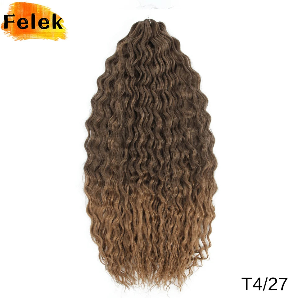 3Pcs Synthetic Ariel Water Wave Twist Curl Braiding Hair