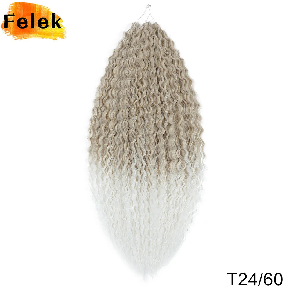 3Pcs Synthetic Ariel Water Wave Twist Curl Braiding Hair