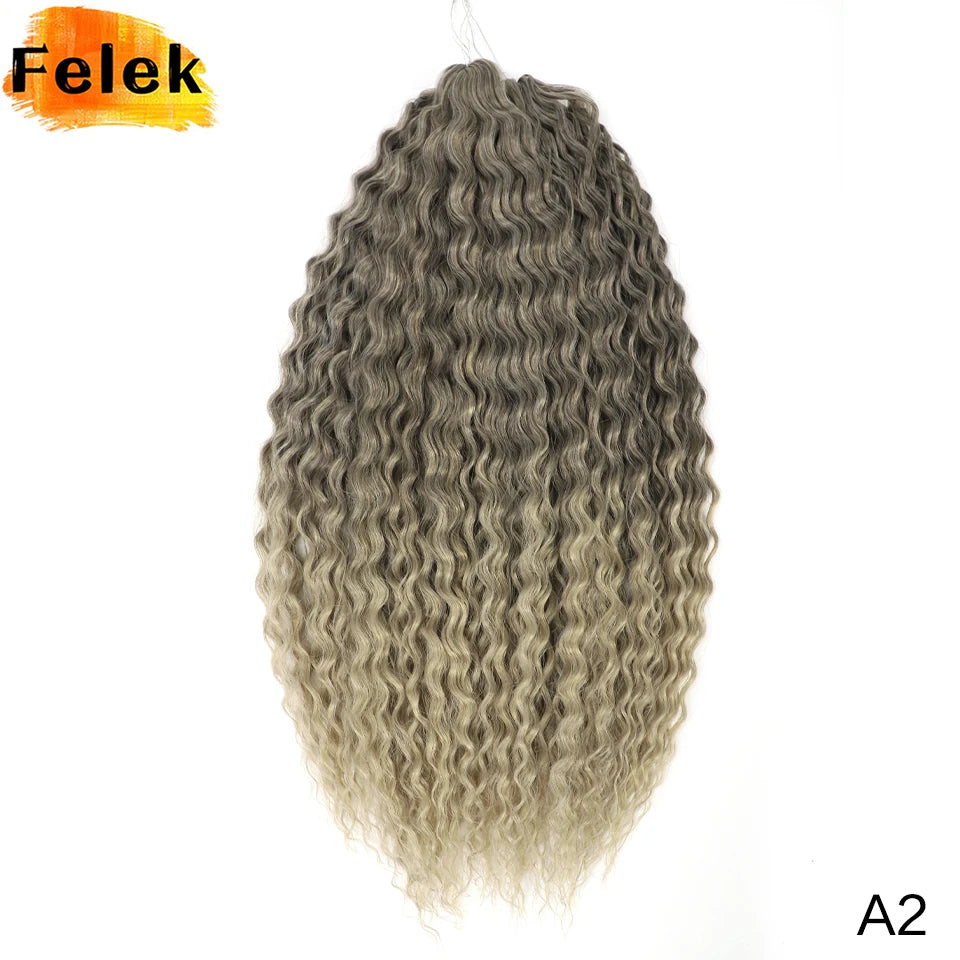 3Pcs Synthetic Ariel Water Wave Twist Curl Braiding Hair
